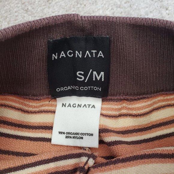 NAGNATA / S / NEW Women's Knit Yoni Shorts and Lucid Bra Top Set - Sahara Stripe - Picture 10 of 14